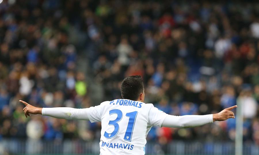 La victoria del Málaga ante Las Palmas, en imágenes