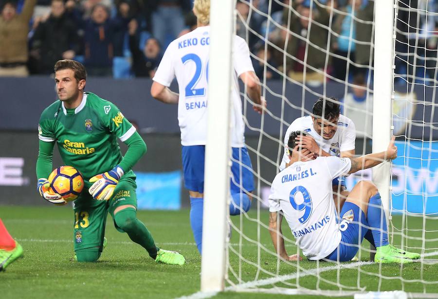 La victoria del Málaga ante Las Palmas, en imágenes