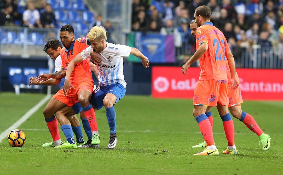 La victoria del Málaga ante Las Palmas, en imágenes