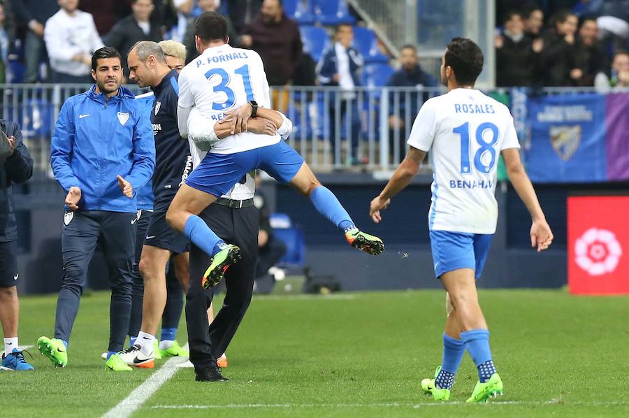 La victoria del Málaga ante Las Palmas, en imágenes