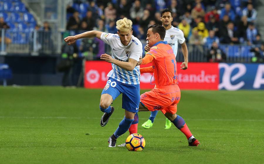 La victoria del Málaga ante Las Palmas, en imágenes