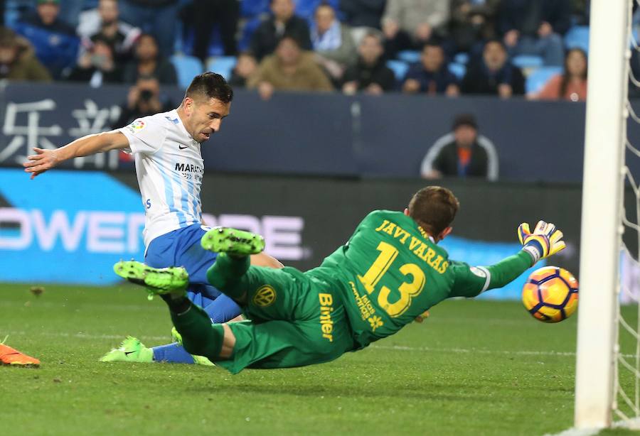La victoria del Málaga ante Las Palmas, en imágenes