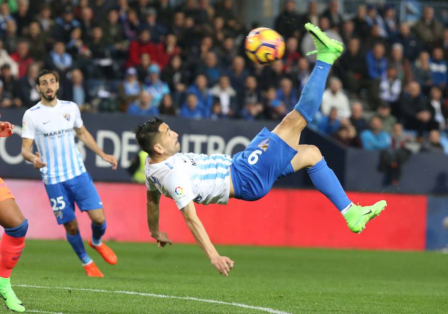 La victoria del Málaga ante Las Palmas, en imágenes