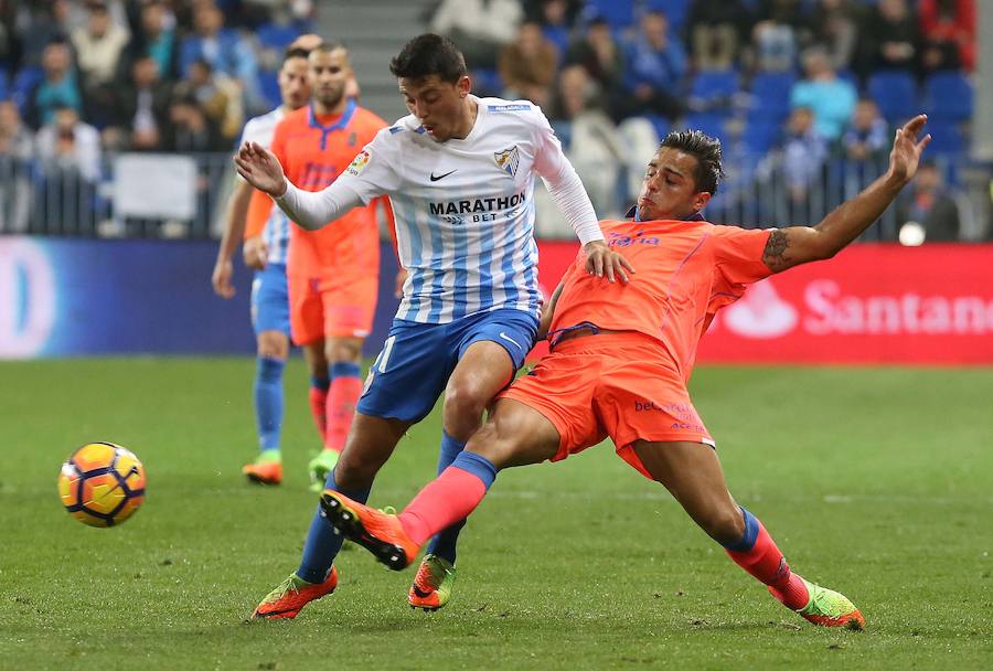 La victoria del Málaga ante Las Palmas, en imágenes
