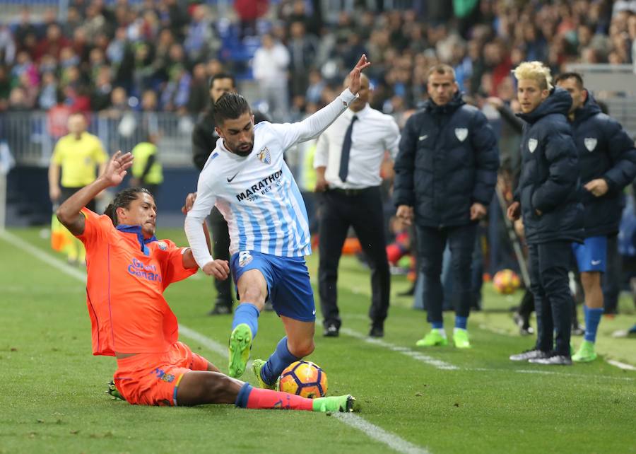 La victoria del Málaga ante Las Palmas, en imágenes