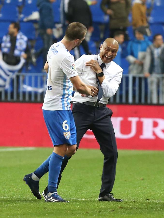 La victoria del Málaga ante Las Palmas, en imágenes