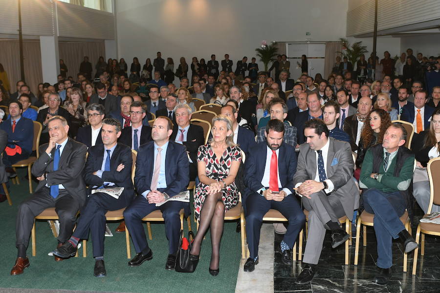 Francisca Caracuel, Jacobo Florido, Manuel Cardeña y el alcalde de Benahavís, J. Antonio Mena.