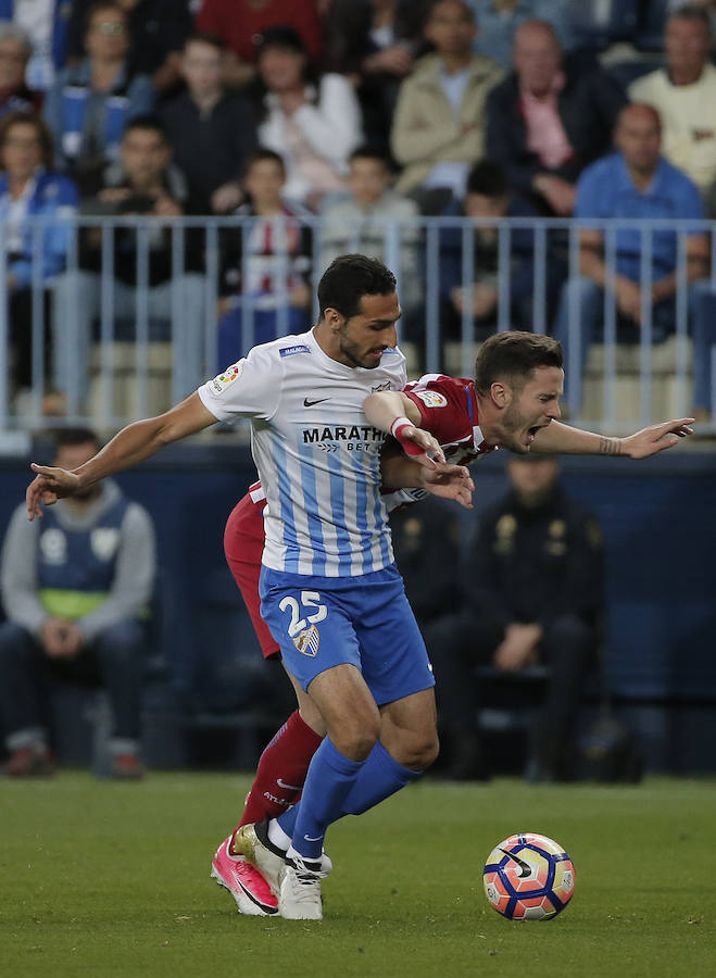 El Málaga-Atlético de Madrid, en imágenes