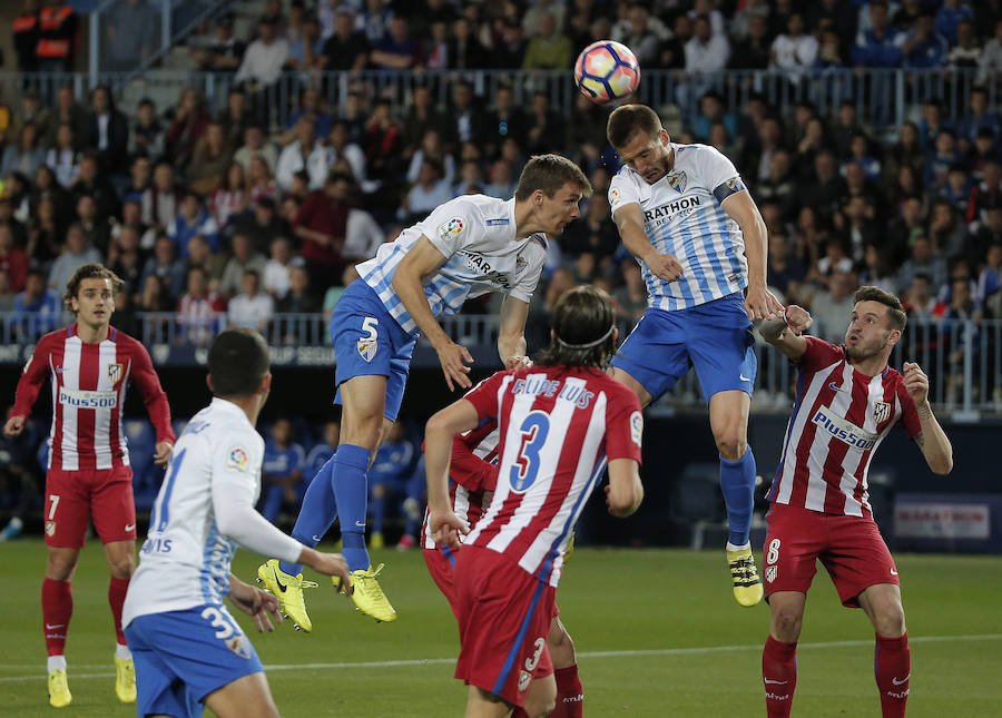 El Málaga-Atlético de Madrid, en imágenes