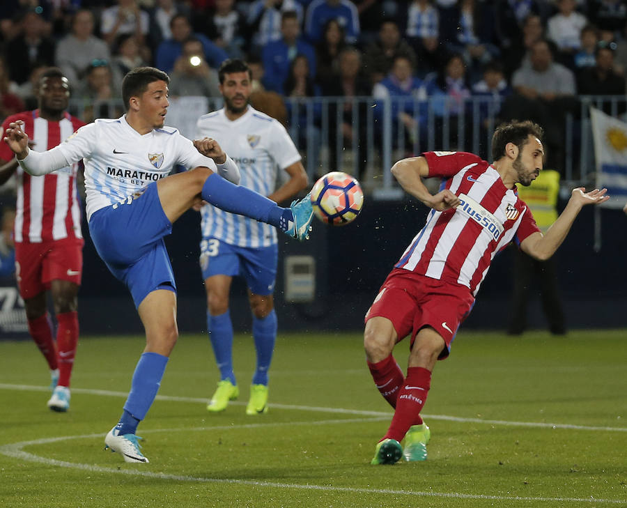 El Málaga-Atlético de Madrid, en imágenes