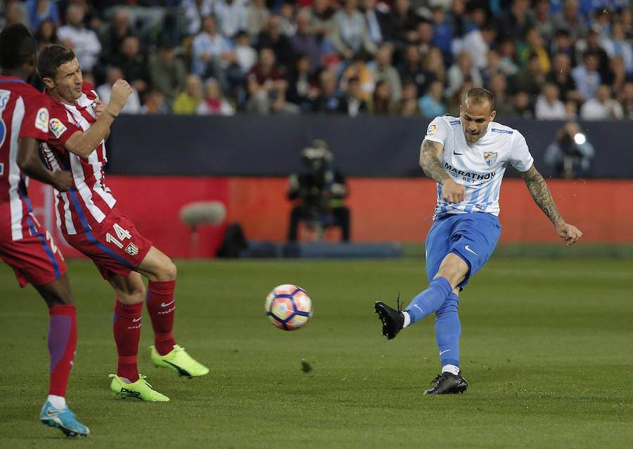 El Málaga-Atlético de Madrid, en imágenes