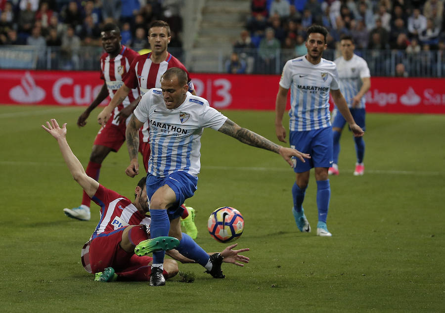 El Málaga-Atlético de Madrid, en imágenes