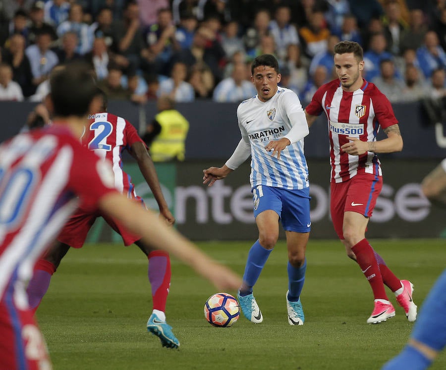 El Málaga-Atlético de Madrid, en imágenes