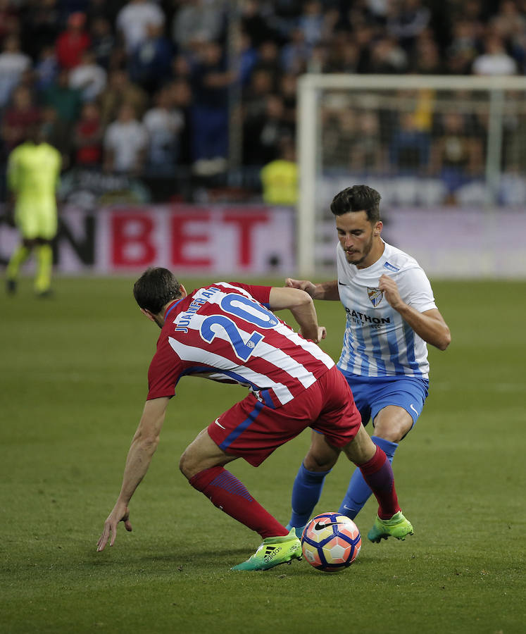 El Málaga-Atlético de Madrid, en imágenes