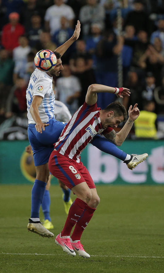 El Málaga-Atlético de Madrid, en imágenes