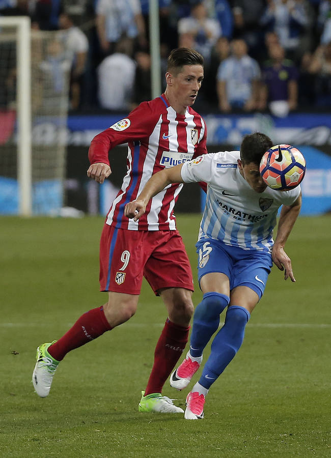 El Málaga-Atlético de Madrid, en imágenes