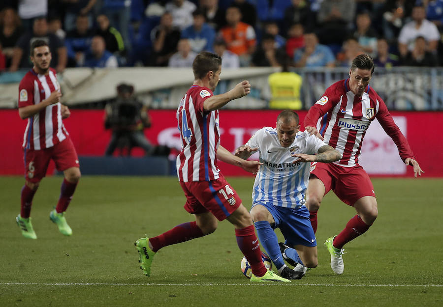 El Málaga-Atlético de Madrid, en imágenes