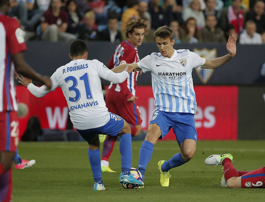 El Málaga-Atlético de Madrid, en imágenes