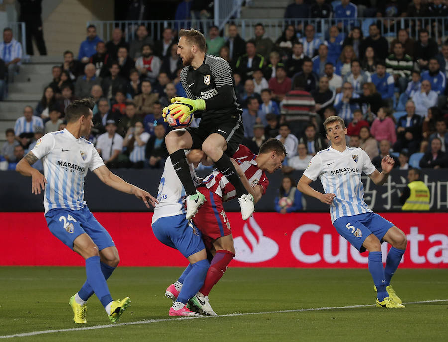 El Málaga-Atlético de Madrid, en imágenes