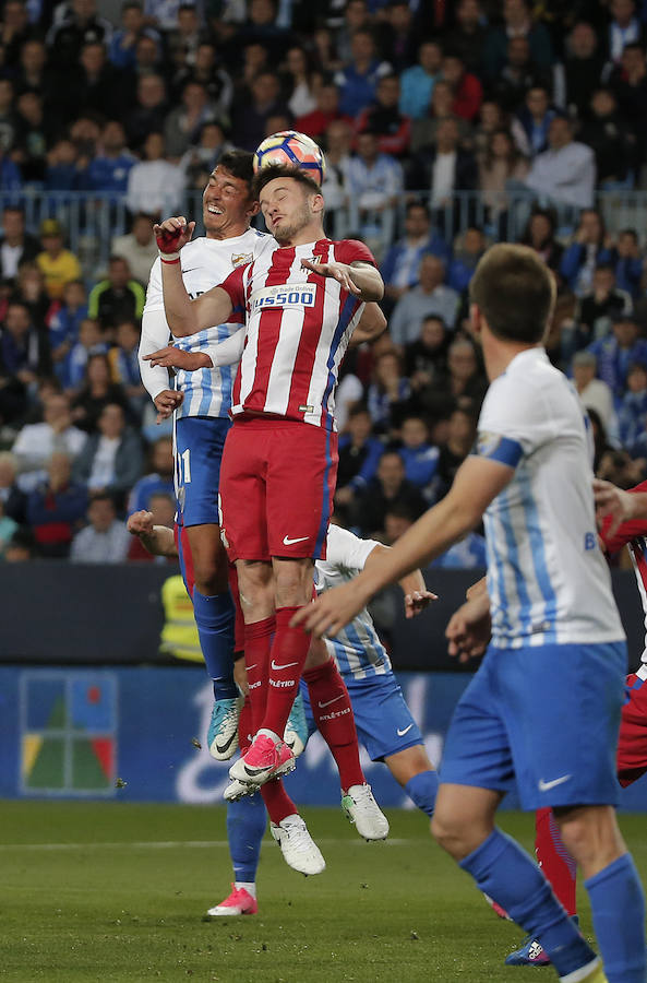 El Málaga-Atlético de Madrid, en imágenes