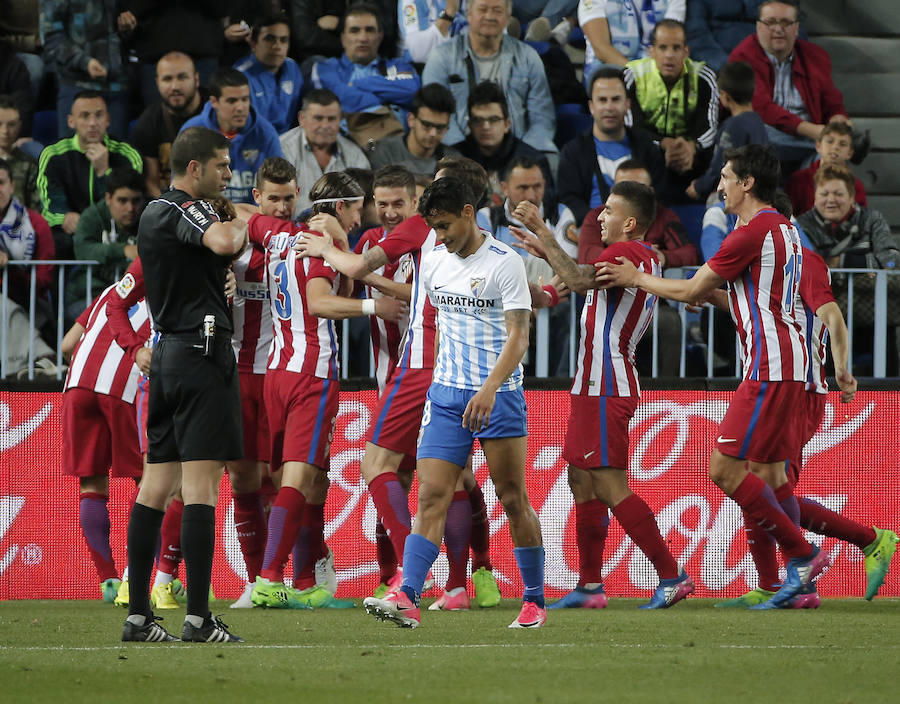 El Málaga-Atlético de Madrid, en imágenes