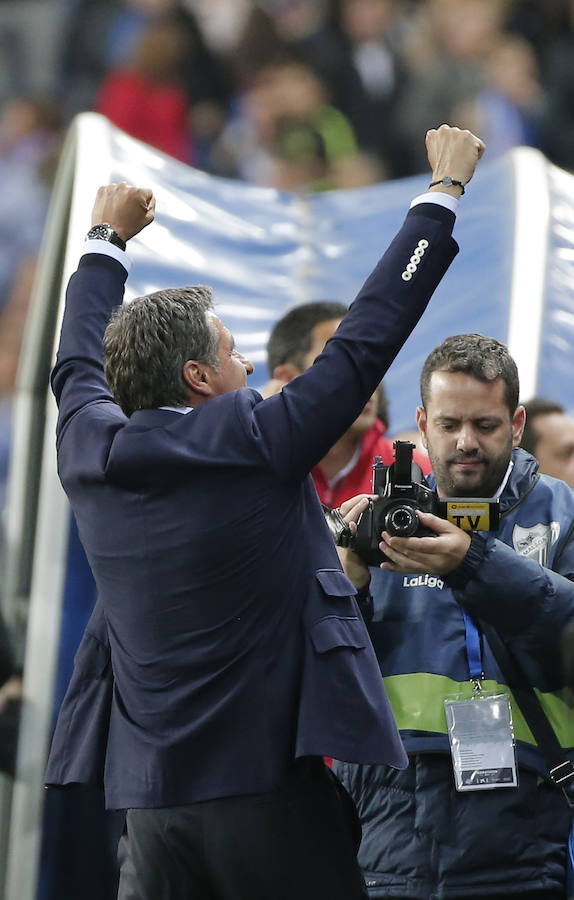 El partido del Málaga-Barcelona, en imágenes