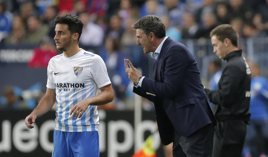 El partido del Málaga-Barcelona, en imágenes