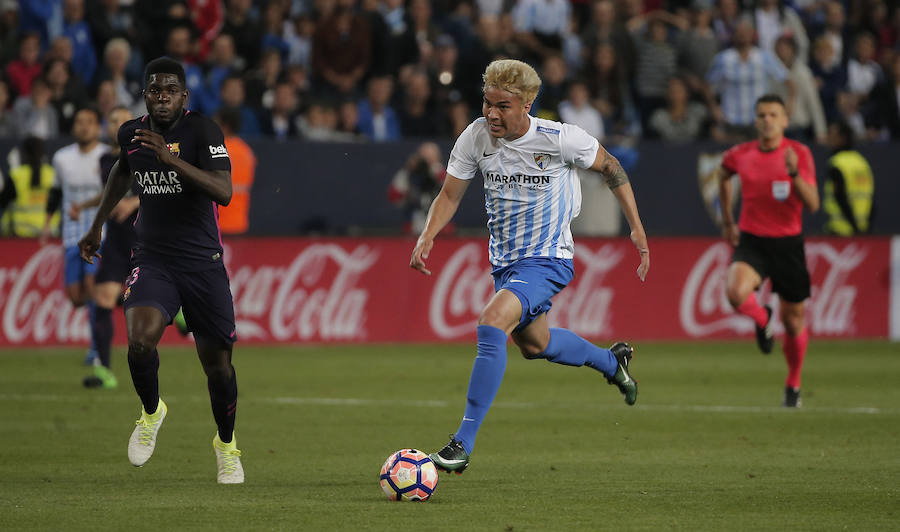 El partido del Málaga-Barcelona, en imágenes