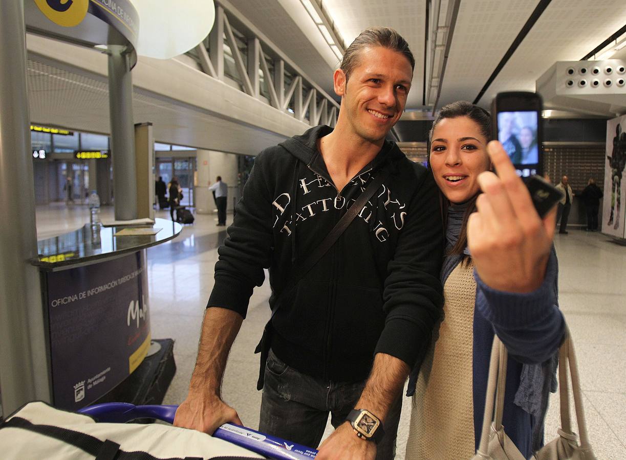 Asu llegada a Málaga en 2010.