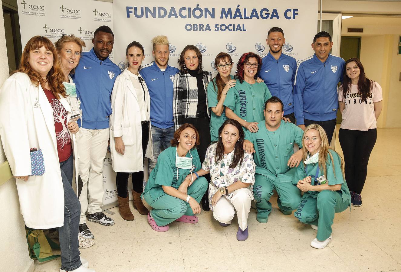 En febrero de 2017, en uno de los actos de con la Fundación del Málaga.