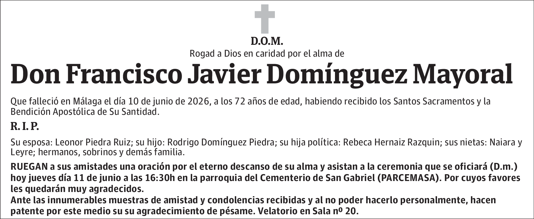 Francisco Javier Domínguez Mayoral