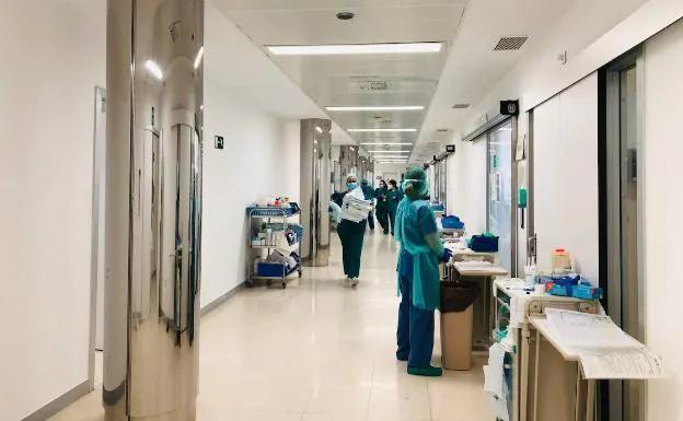 Staff at a Malaga hospital. 