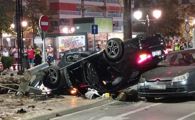 The aftermath of the crash in Fuengirola./SUR