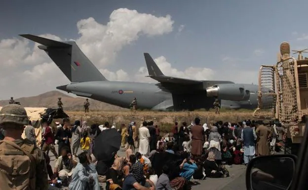 Evacuation operations at the Kabul airport./EUROPA PRESS