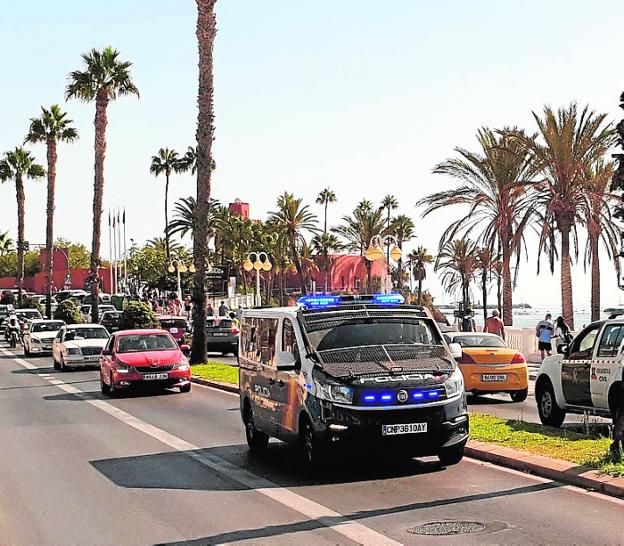 Demonstration causes long tailbacks in Benalmádena Costa