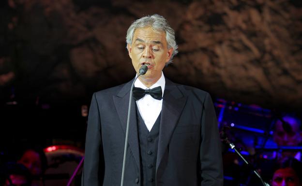 Andrea Bocelli during another of his concerts at the Starlite Festival. 