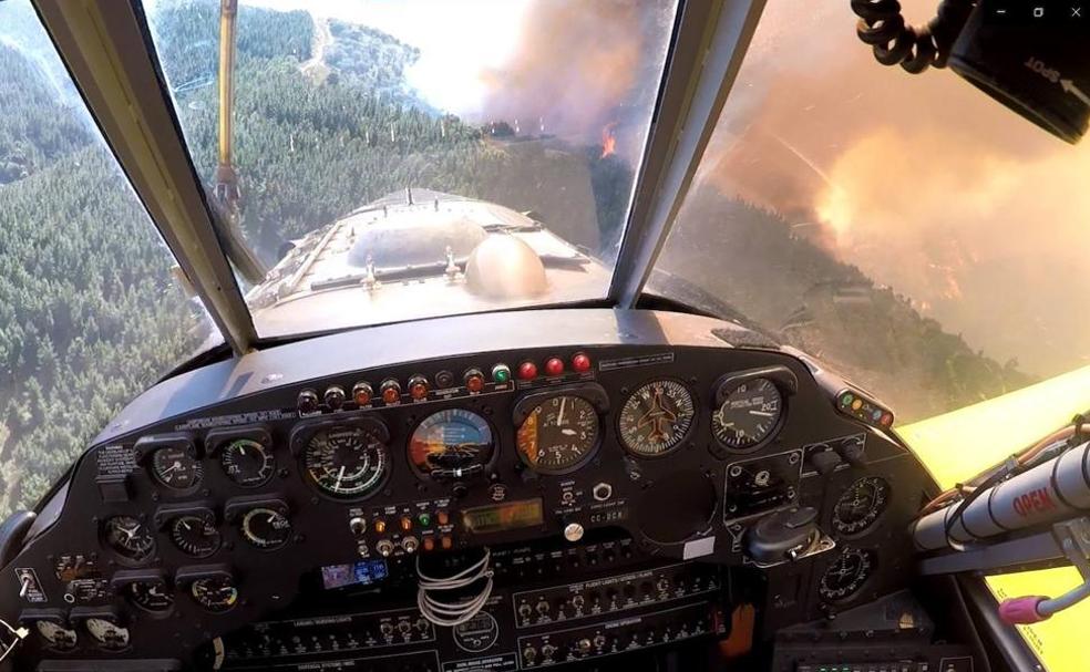 Video | Sierra Bermeja firefighting pilot: 'From the air, it was hell; the visibility was almost zero'
