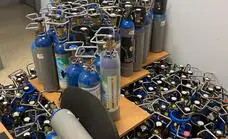 Police stop van carrying 250 bottles of 'laughing gas' to an illegal party in Marbella