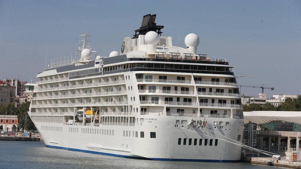 The World sails into Malaga - in pictures
