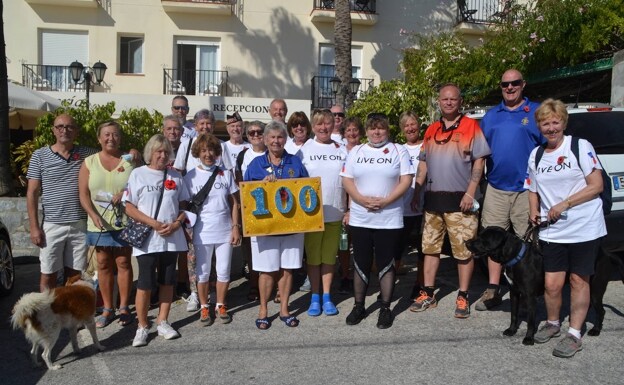 Members of the Nerja RBL during the poppy appeal walk last Sunday 