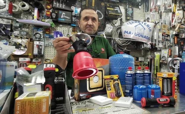 Sales of flashlights and gas burners have skyrocketed at the M. Maldonado hardware store. 