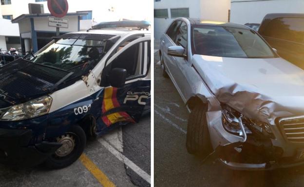 The state of both cars after the collision./SUR
