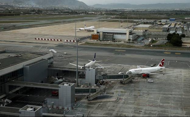 File photograph of the airport on Spain’s Costa del Sol.