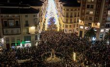 Christmas crowds gridlock Malaga city centre