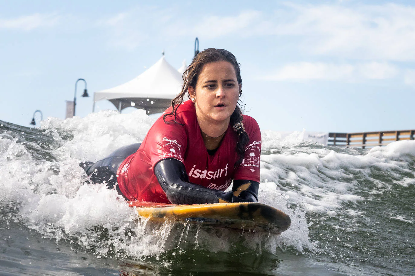 Sarah won silver at the Para-Surfing Championships in California