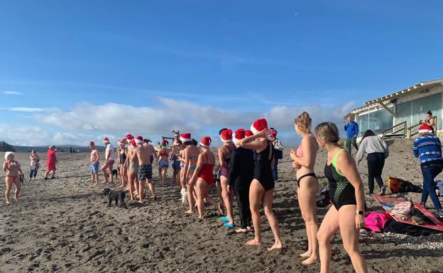 Brave bathers take part in Boxing Day swim for charity
