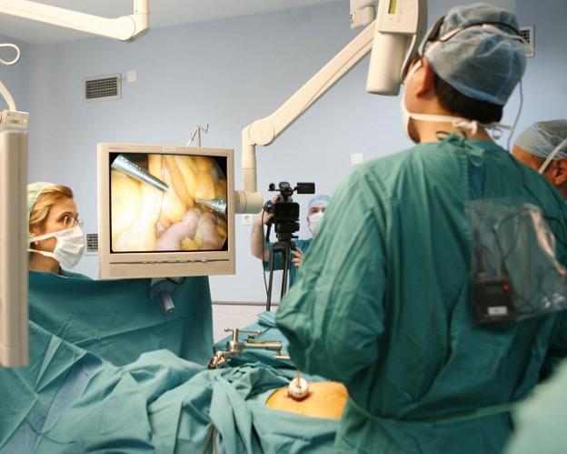 File photo of bariatric surgery being carried out on an obese patient. 