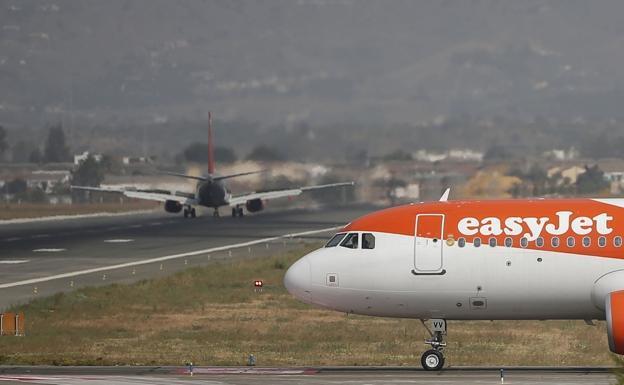 File photograph of an easyJet aircraft at Malaga Airport/SUR