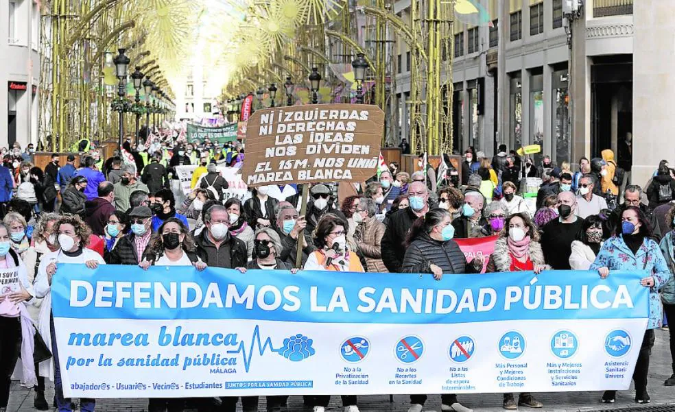 Protest in Malaga calls for more public healthcare
