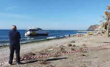 Floats attached to megayacht as salvage team hope to sail it to Motril port